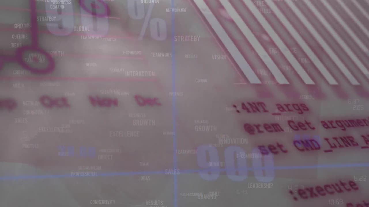 비즈니스 텍스트에 대한 금융 데이터 처리의 애니메이션