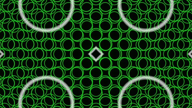 VJ Loop pattern is white green. Smooth cyclic animation