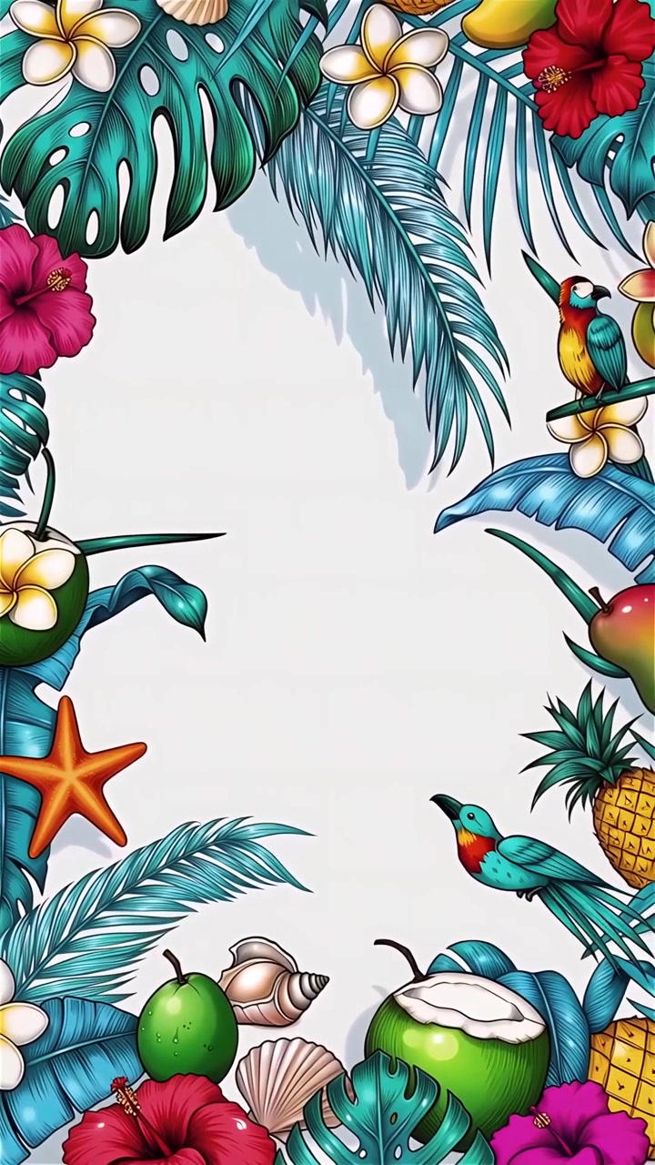 Tropical Summer Background Animation 4K