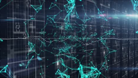 animazione della rete di nconnessioni su sfondo nero