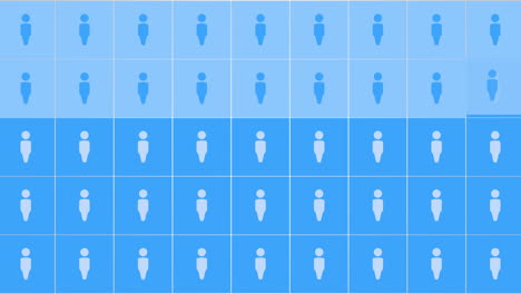 social person network icons pattern on blue background