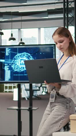 vertical video junior developer utilizing artificial intelligence to optimize performance