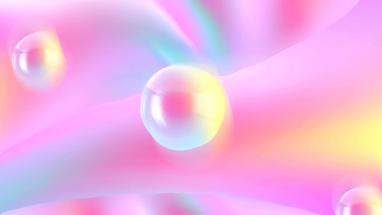 공중에서 아름다운 빛의 공을 가진 부드러운 추상화, 만적 인 또는 봄의 배경, 3d 렌더링 배경