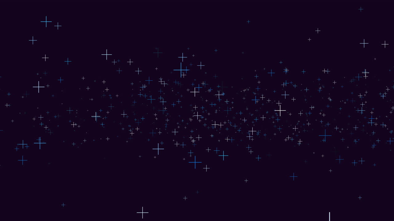 A simple yet elegant design of blue stars scattered across a dark backdrop. The contrasting colors give a calming and harmonious vibe