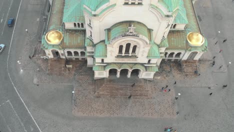 cathedral saint aleksandar nevski in sofia, bulgaria - aerial view