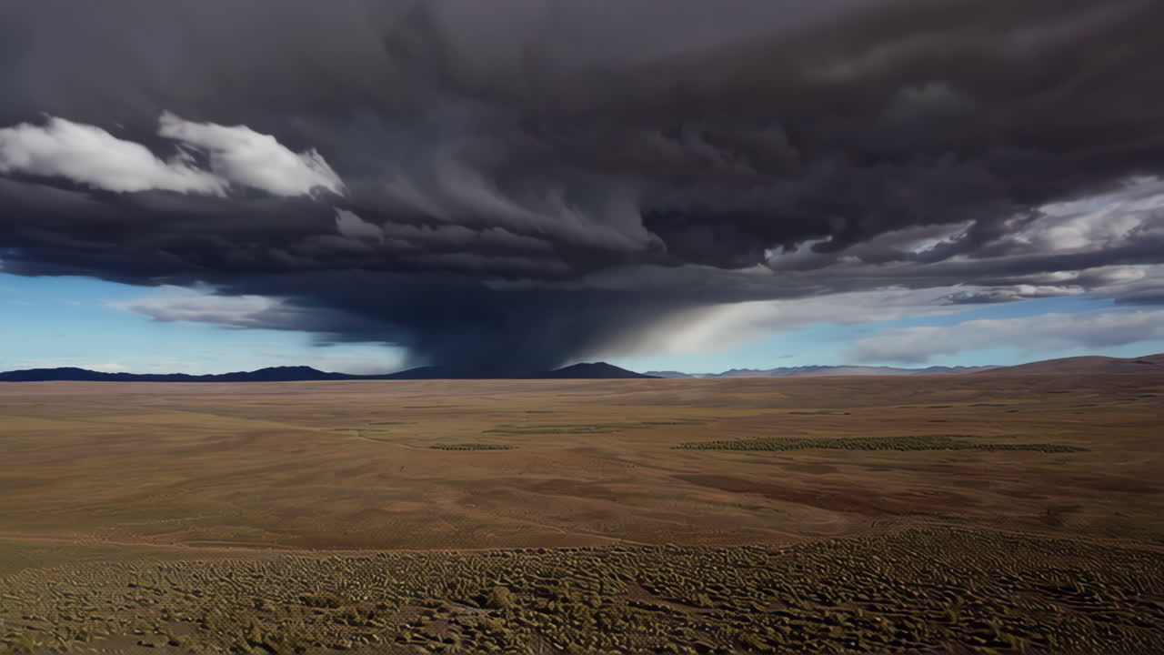 Stormy Landscape with Mountain View