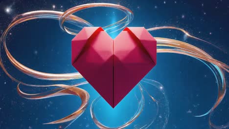 viewers will learn how to create an intricate origami heart using basic folding techniques. the process takes place against a vibrant cosmic backdrop, adding a touch of magic to the crafting experience. step-by-step instructions guide beginners through each fold, ensuring clear understanding and enj