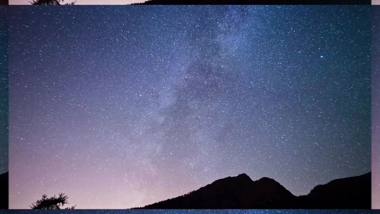 Forest Waterfall and Milky Way Night Sky
