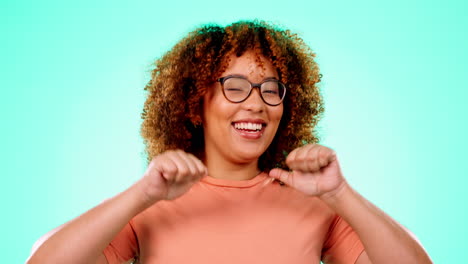 happy, positive and portrait of a woman