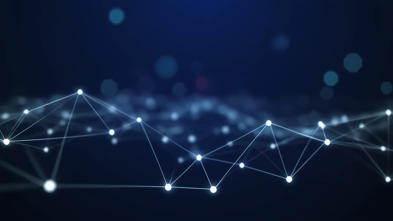 Futuristic Digital Data Network Connection Animation