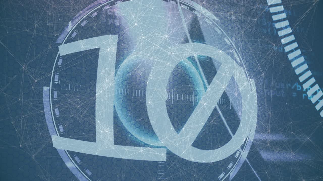 Animation of counting and connections on navy background
