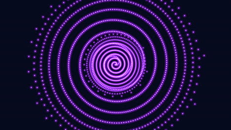 circular pattern of purple circles spiraling clockwise in a dark background. ethereal and mesmerizing, the image captures a serene and hypnotic visual experience