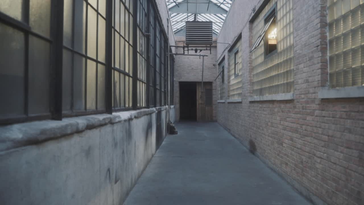 Lateral hallway move abandoned Chicago Warehouse