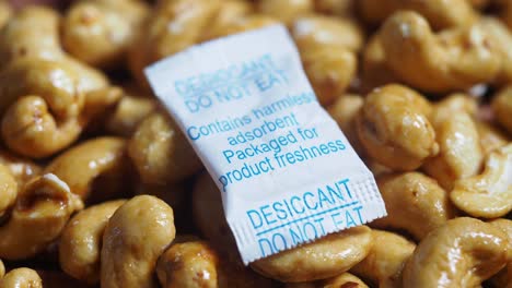 cashews with desiccant packet