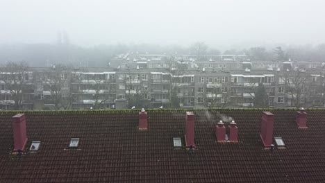 Drone-shot-of-Amsterdam,-The-Netherlands.-beautiful-buildings