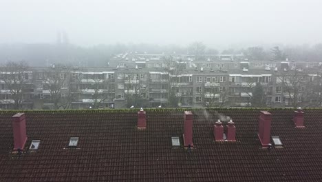 drone shot of amsterdam, the netherlands. beautiful buildings