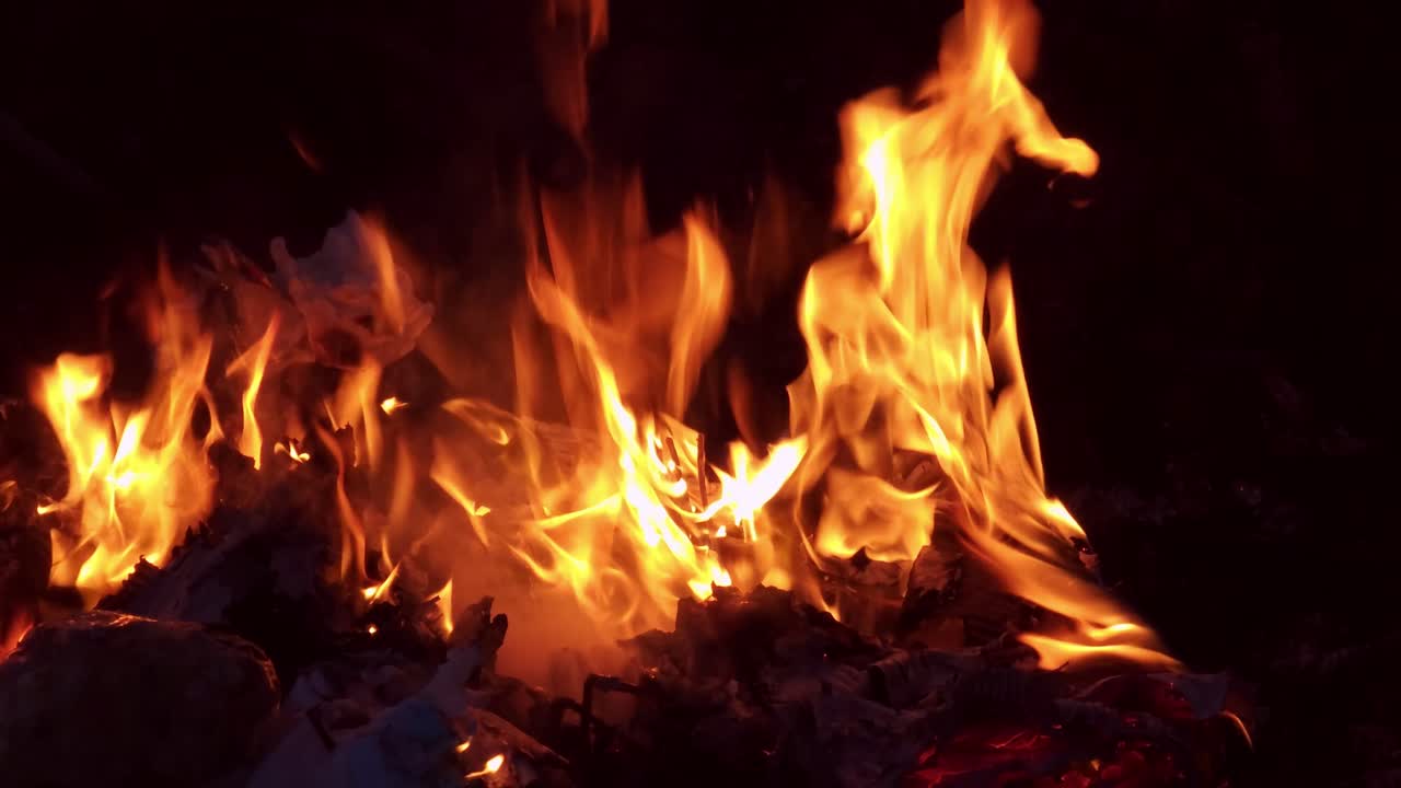 Intense wildfire flames dance a forest showcasing the raw power and beauty of nature's fire.