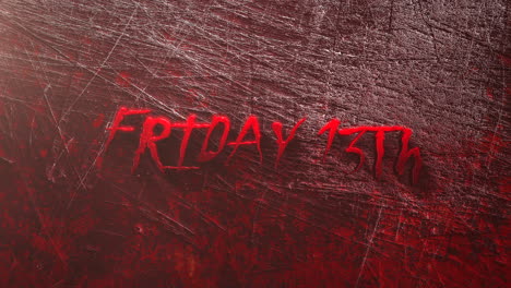 friday 13th text with dark blood on grunge texture