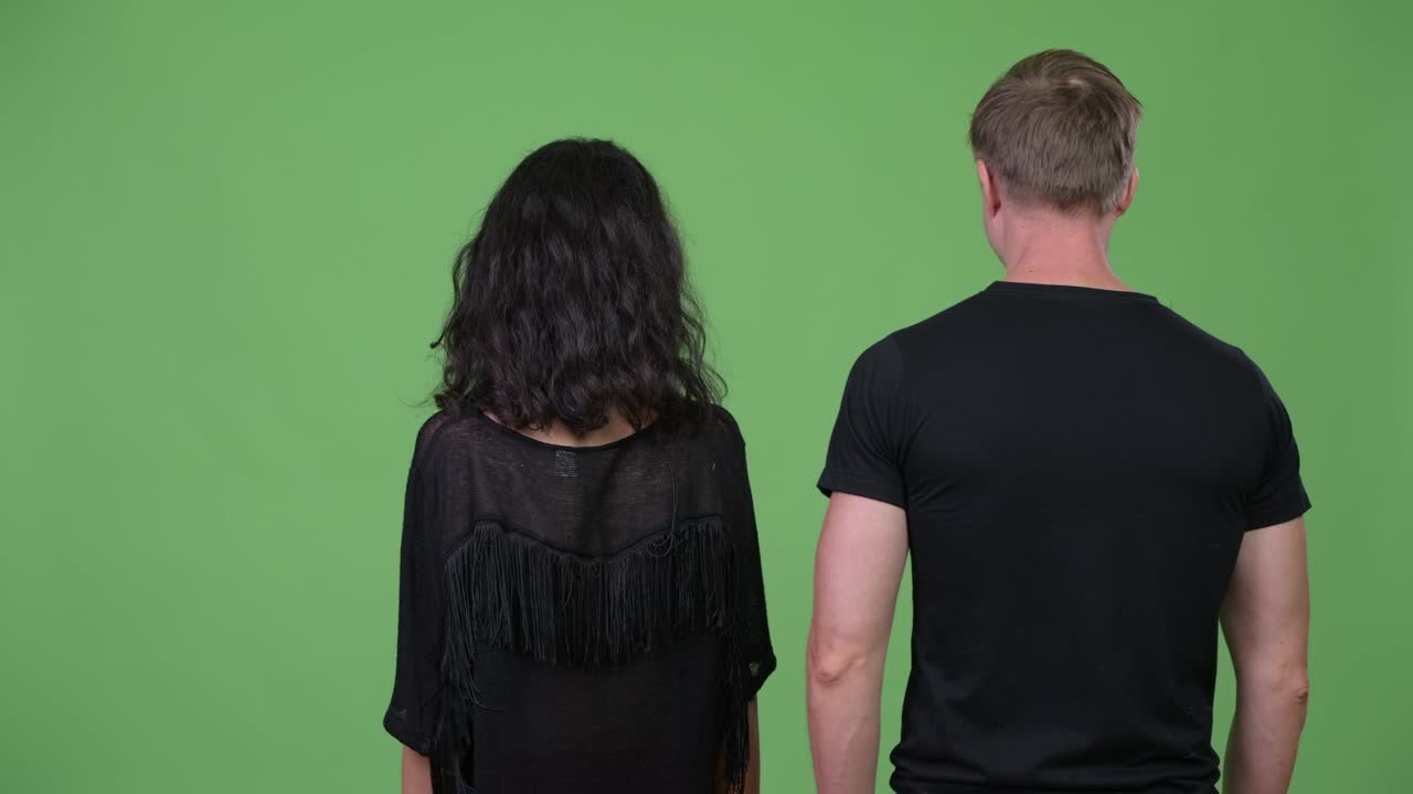 Young happy couple smiling together