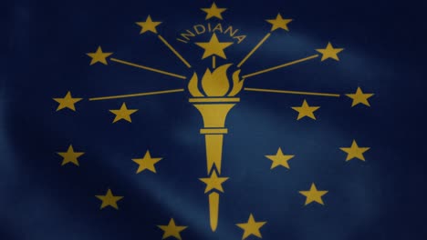 flag of indiana, slow motion waving