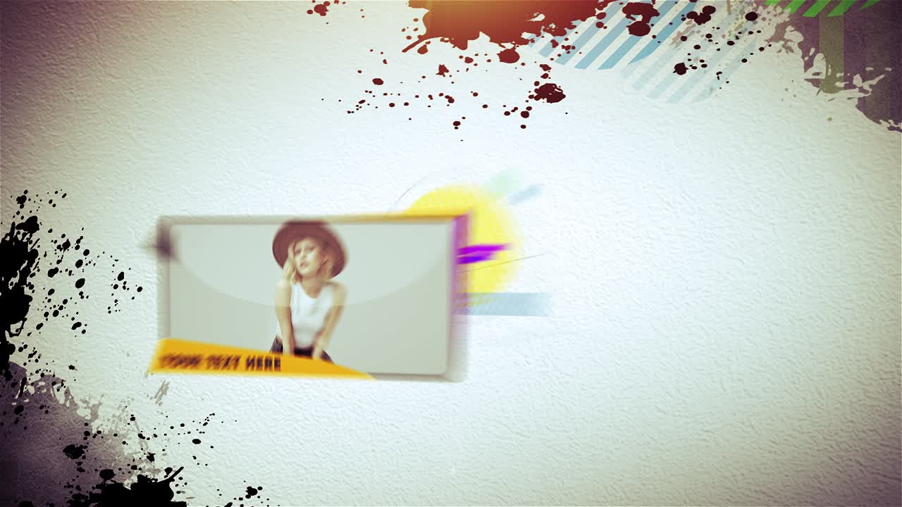 Colorful urban media presentation