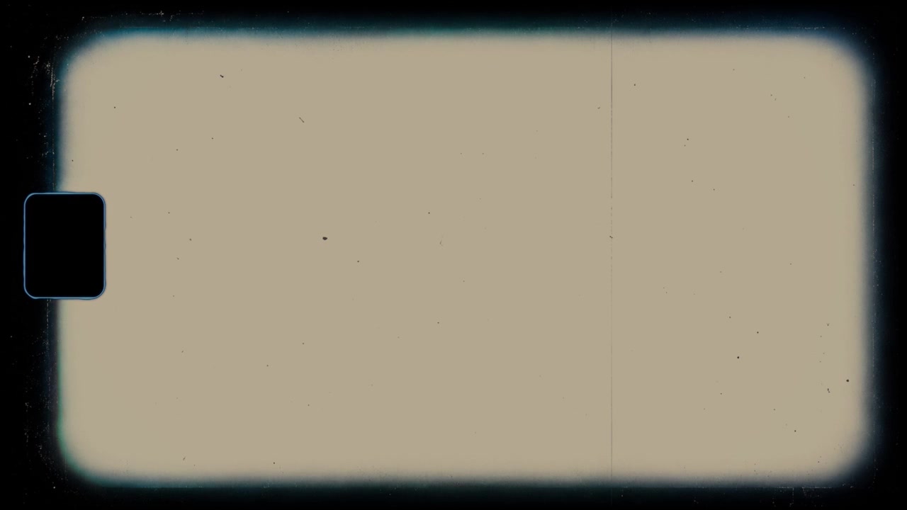 Sovrapposizione di fotogramma di pellicola 16mm vintage con foro di trascinamento