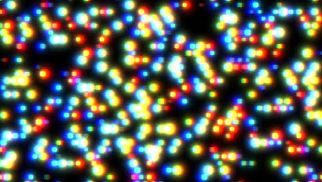 píxeles de arco iris digitales aleatorios con fallo en la pantalla negra
