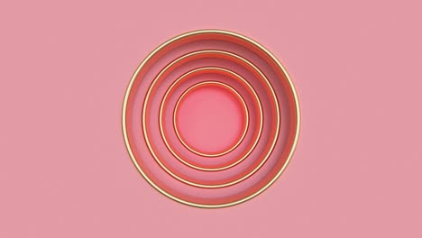renderización 3d abstracta de movimiento de fondo agujero de pared rosado