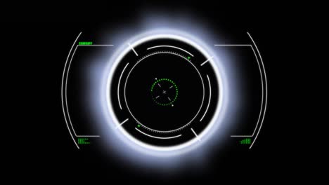 animation of scope scanning on black background