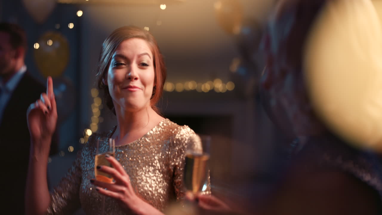 파티에서 축하하는 것