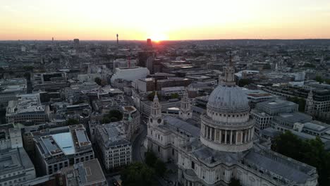 St-Paul’s-Cathedral-London-drone-aerial-view-sunset