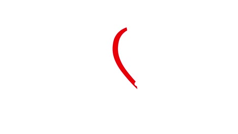 minimalist red heart animation drawing on screen