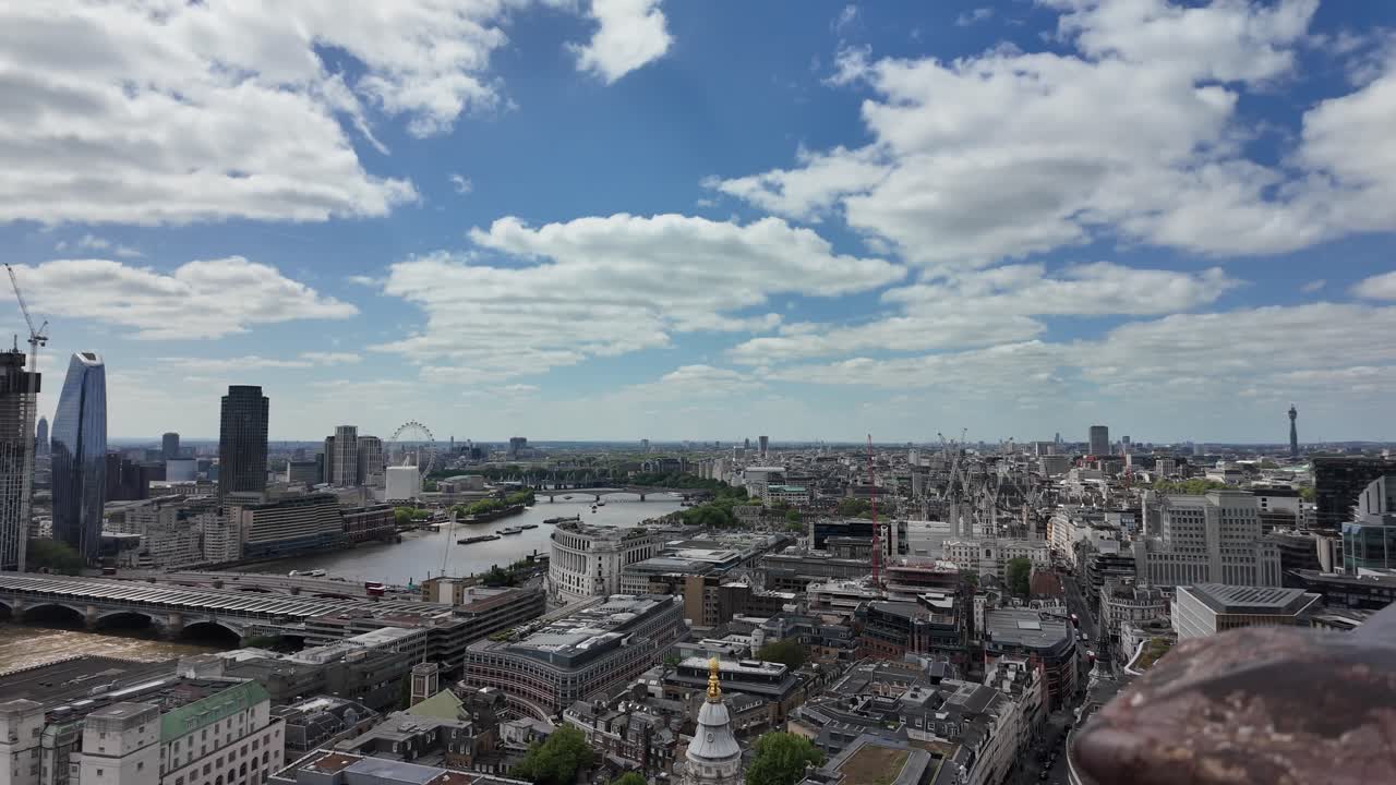 City of London, England as viewable from St. Paul's Cathedral at the peak