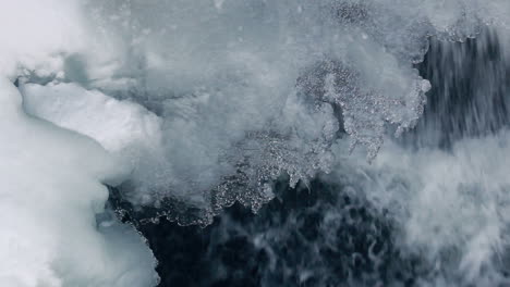 ice crystals in winter. closeup. ice background. icicles with water drops