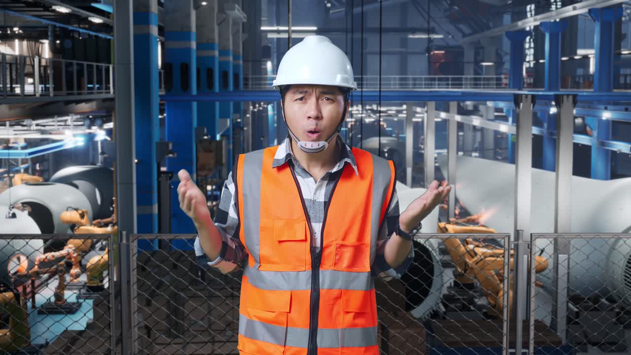 혼란스러운 공장 노동자