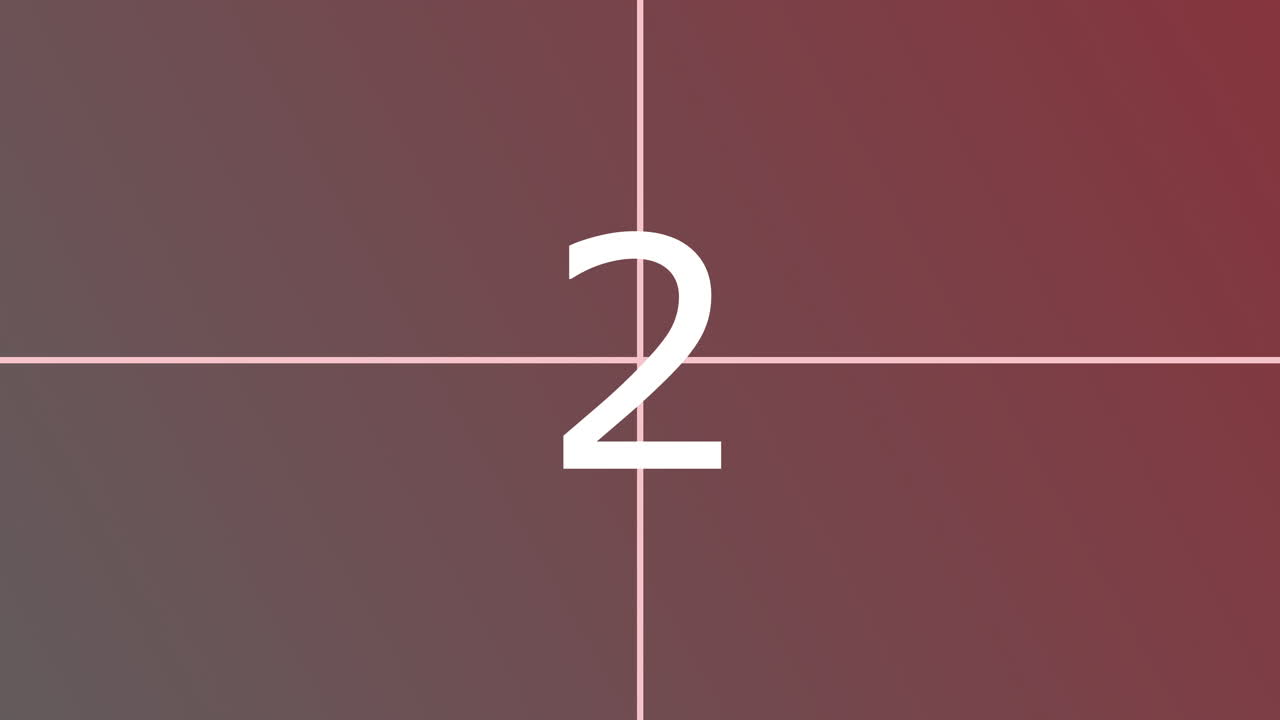 Retro Film Countdown from Five to Zero