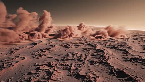 dusty martian landscape simulation