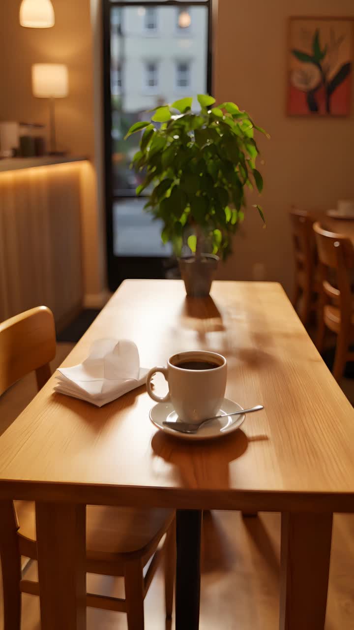 Aesthetic Cafe Interior Cozy Ambience 4K