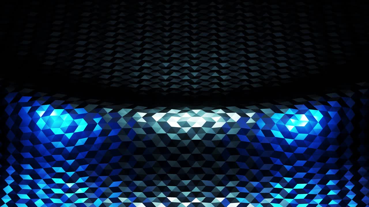 estilo oscuro abstracto bajo fondo poli en 4k. ondas abstractas se mueven en superficie metálica brillante en bucle. animación suave y sin costuras. simple geometría minimalista bg. color azul