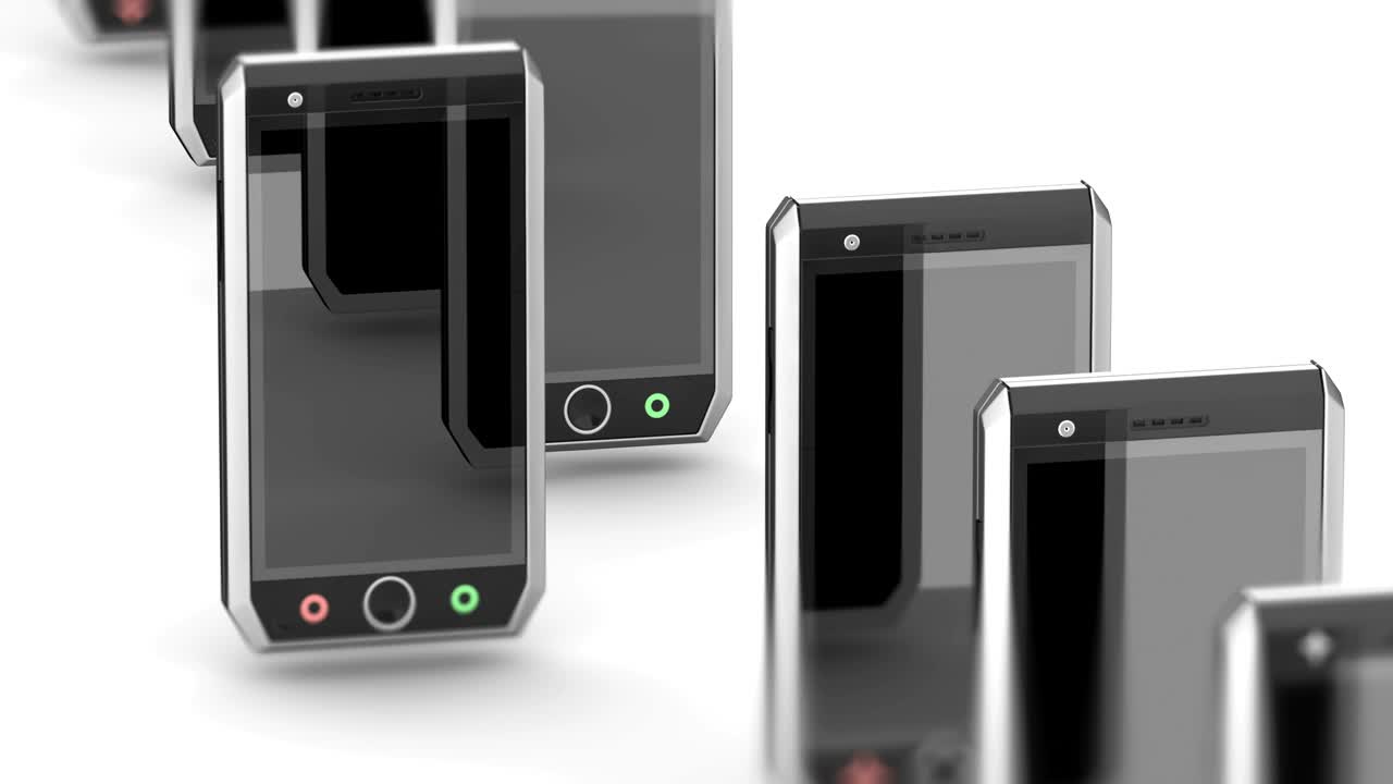 smartphone. las imágenes de bucle tienen resolución de 4k.