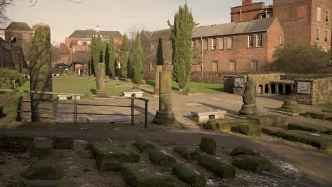 chester roman gardens in chester, cheshire, uk