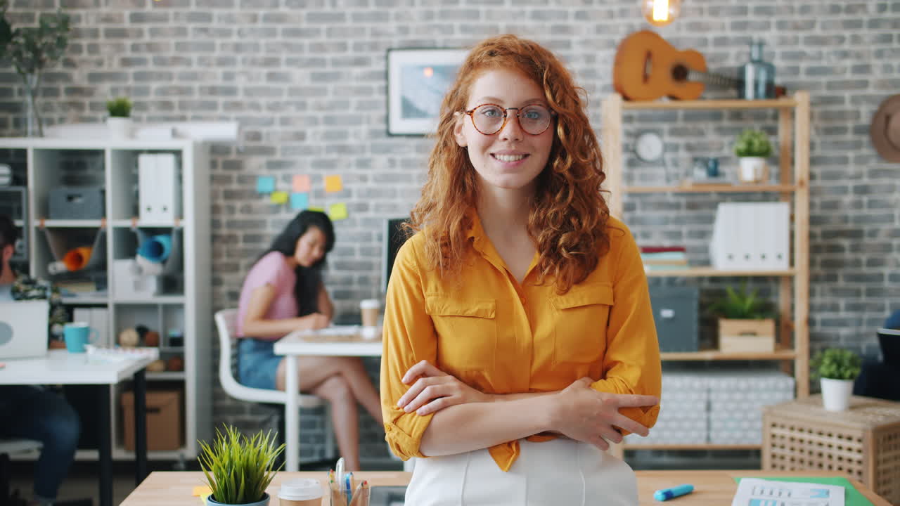 Woman in modern office setting