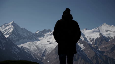 man in mountains