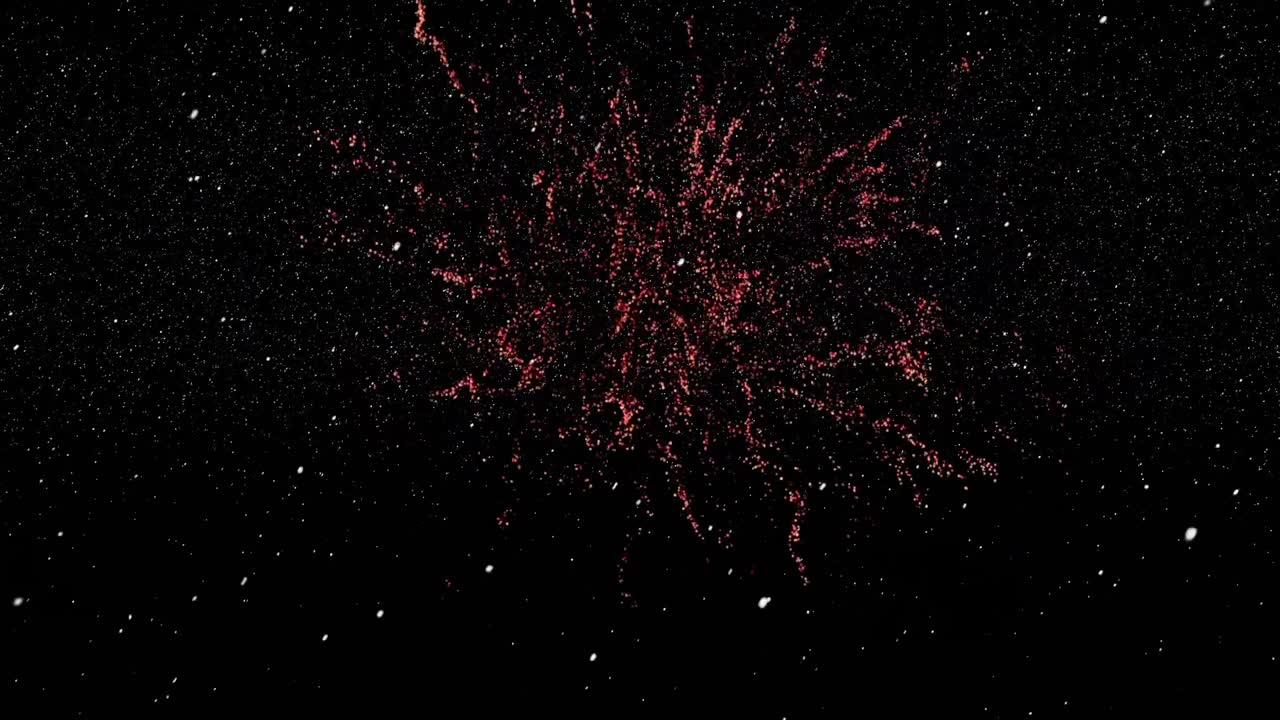 Cielo nocturno con fuegos artificiales