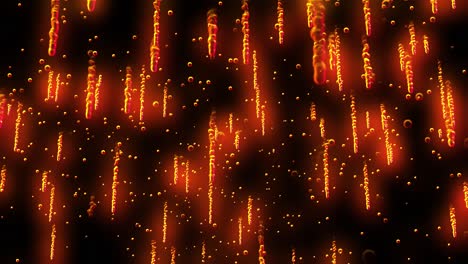 abstract gold particle rain on black background. glowing digital particles fall vertically, ideal for overlays, intros, or luxurious concepts. seamless loop