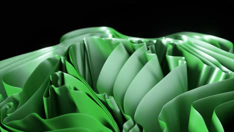 abstract green geometric sculptural design