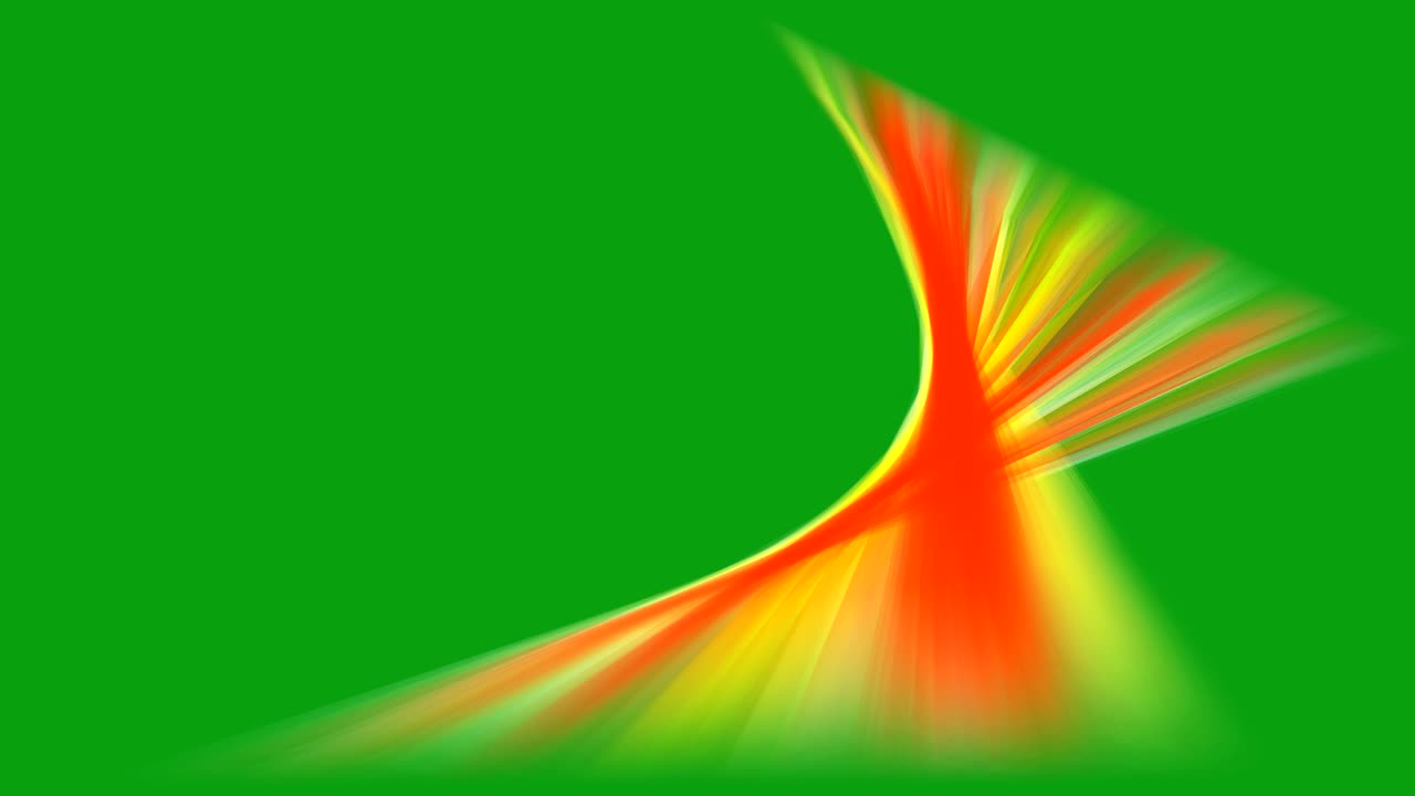 밝은 녹색 화면 모션 그래픽의 광선