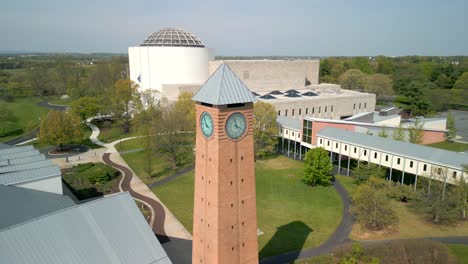 Aerial-drone-view-of-clocktower