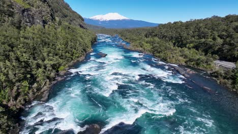 petrohue river at petrohue in los lagos chile