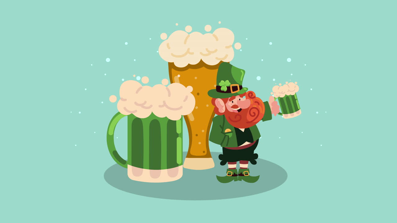 맥주 컵 을 들고 있는 요정